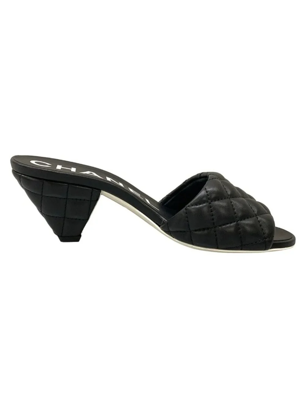 Chanel Mules C Black Leather